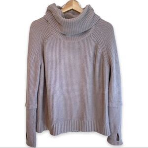 Cynthia Rowley Waffle Knit Tube Neck Alpaca Blend Sweater